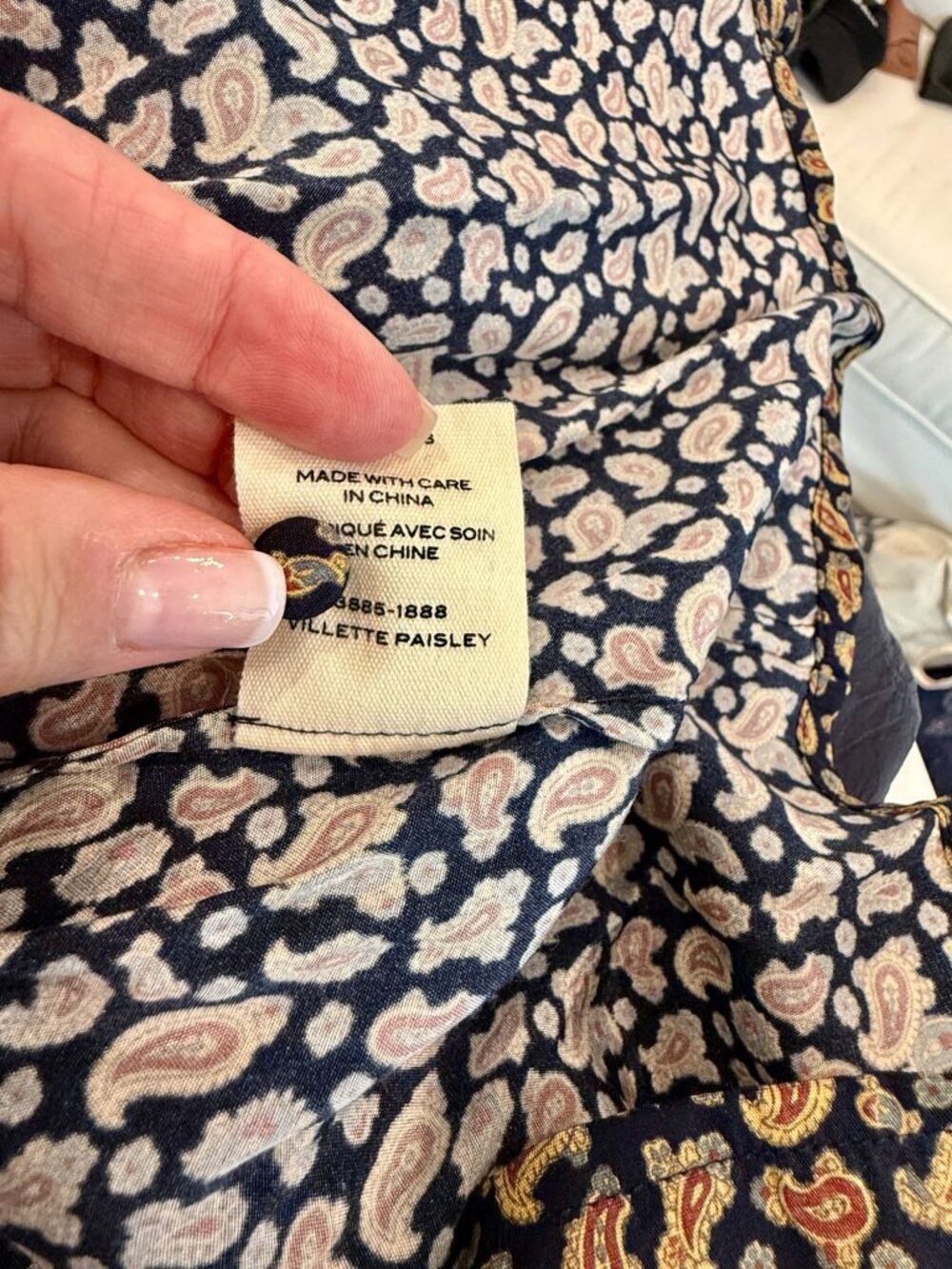 Dôen Candace Top in Villette Paisley, Silk - size S - Picture 4 of 8